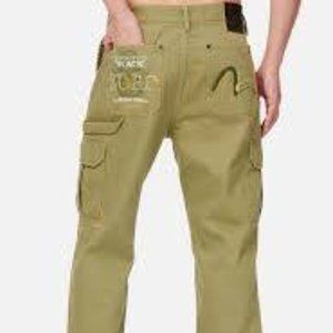 Evisu - Hannya Skull Print Straight Fit Cargo Pants (BRAND NEW)